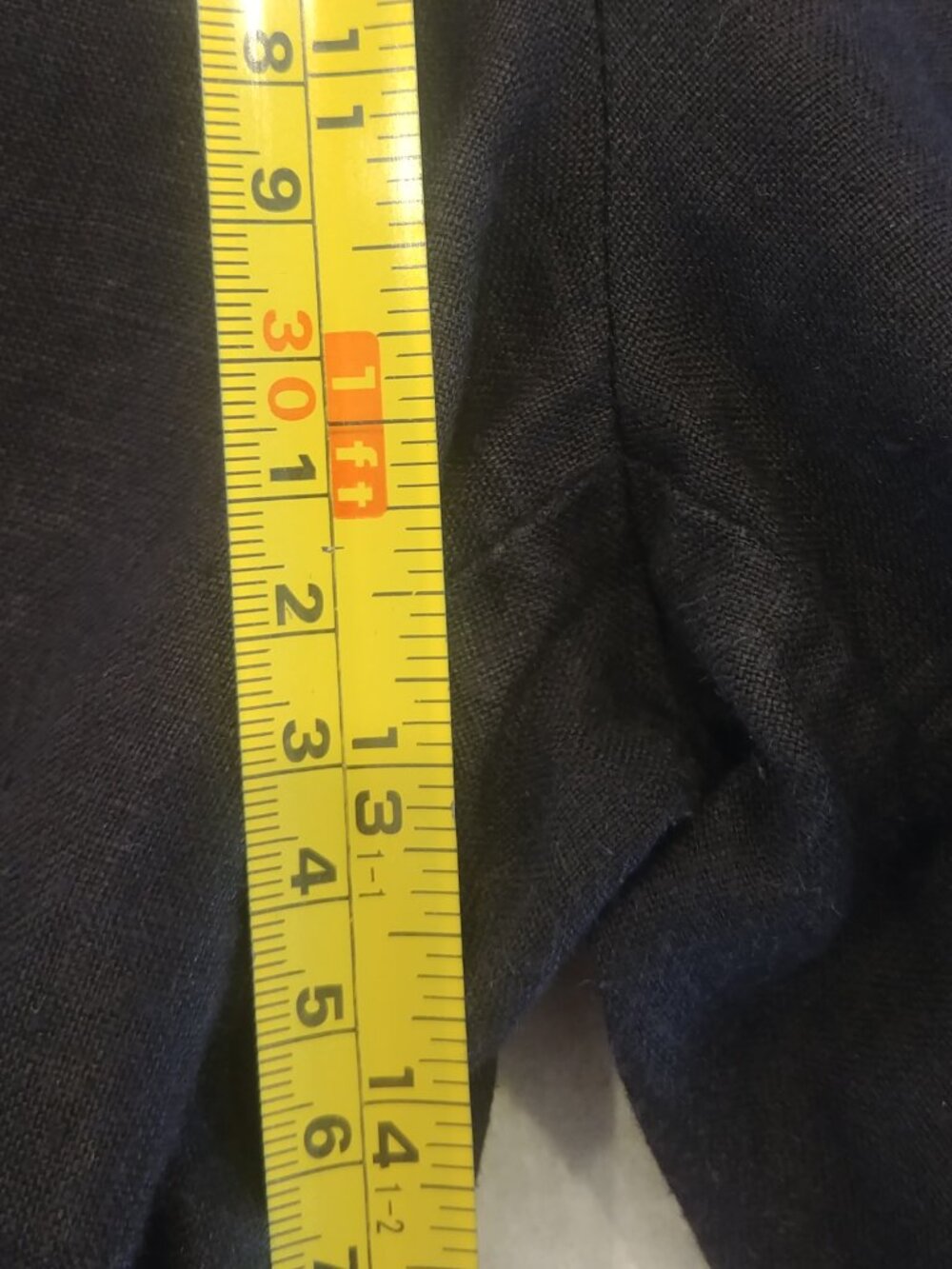 Part Two 100% linen 40 approx Medium dark grey cropped ankle pants wide leg - Picture 11 of 14